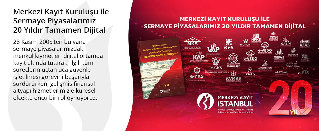 Merkezi Kayıt Kuruluşu ile Sermaye Piyasalarımız 20 Yıldır Tamamen Dijital